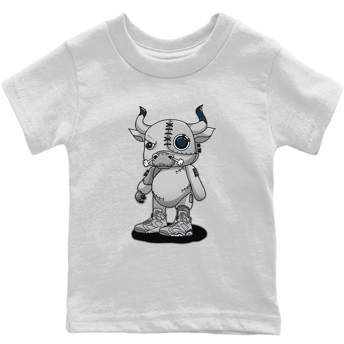 Jordan 6 Georgetown Sneaker Match Tees Cyborg Bull Sneaker Tees Jordan 6 Georgetown Sneaker Release Tees Kids Shirts