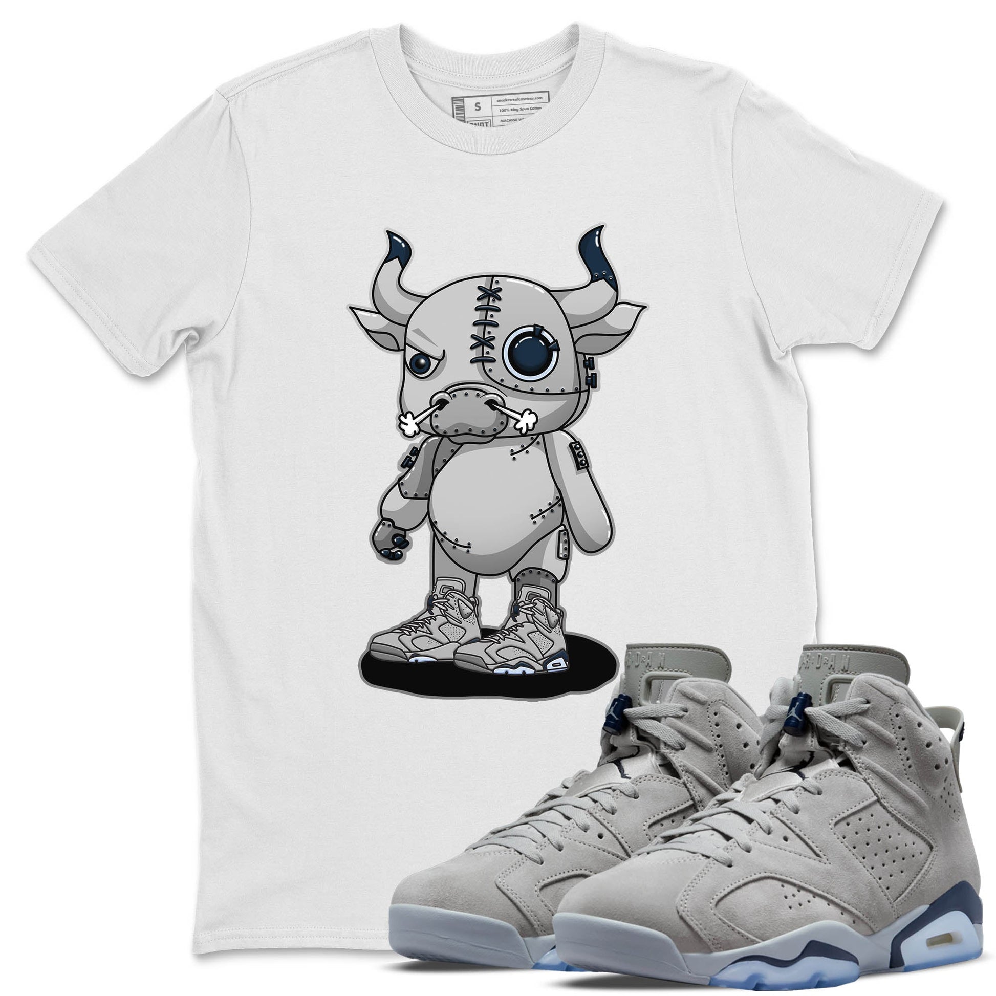 Jordan 6 Georgetown Sneaker Match Tees Cyborg Bull Sneaker Tees Jordan 6 Georgetown Sneaker Release Tees Unisex Shirts