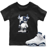 Jordan 6 Midnight Navy Sneaker Match Tees Cyborg Bull Sneaker Tees Jordan 6 Midnight Navy Sneaker Release Tees Kids Shirts