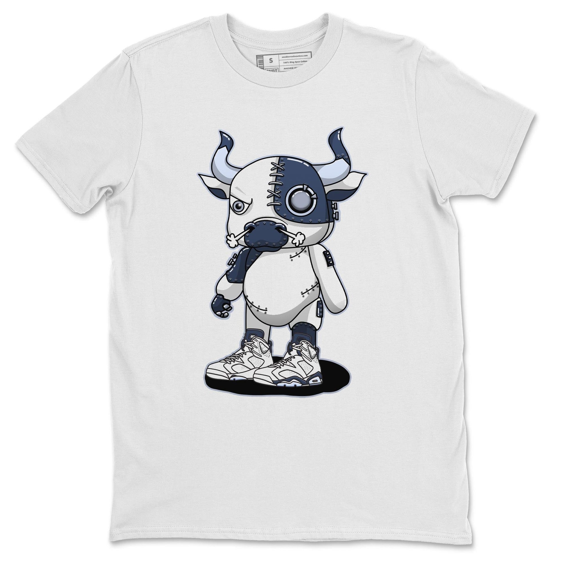 Jordan 6 Midnight Navy Sneaker Match Tees Cyborg Bull Sneaker Tees Jordan 6 Midnight Navy Sneaker Release Tees Unisex Shirts