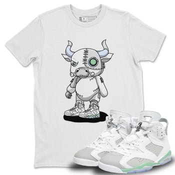 Jordan 6 Mint Foam Sneaker Match Tees Cyborg Bull Sneaker Tees Jordan 6 Mint Foam Sneaker Release Tees Unisex Shirts