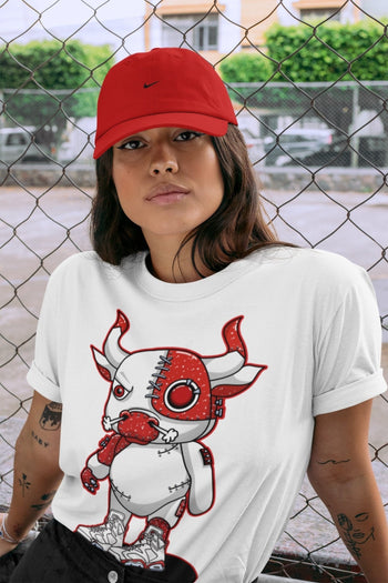 Jordan 6 Red Velvet Cookies Sneaker Match Tees Cyborg Bull Sneaker Tees Jordan 6 Red Velvet Cookies Sneaker Release Tees Unisex Shirts