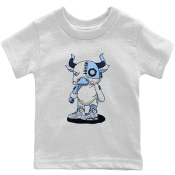 Jordan 6 UNC Sneaker Match Tees Cyborg Bull Sneaker Tees Jordan 6 UNC Sneaker Release Tees Kids Shirts