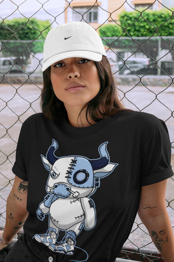 Jordan 6 UNC Sneaker Match Tees Cyborg Bull Sneaker Tees Jordan 6 UNC Sneaker Release Tees Unisex Shirts
