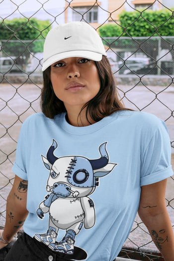 Jordan 6 UNC Sneaker Match Tees Cyborg Bull Sneaker Tees Jordan 6 UNC Sneaker Release Tees Unisex Shirts