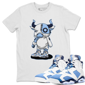 Jordan 6 UNC Sneaker Match Tees Cyborg Bull Sneaker Tees Jordan 6 UNC Sneaker Release Tees Unisex Shirts