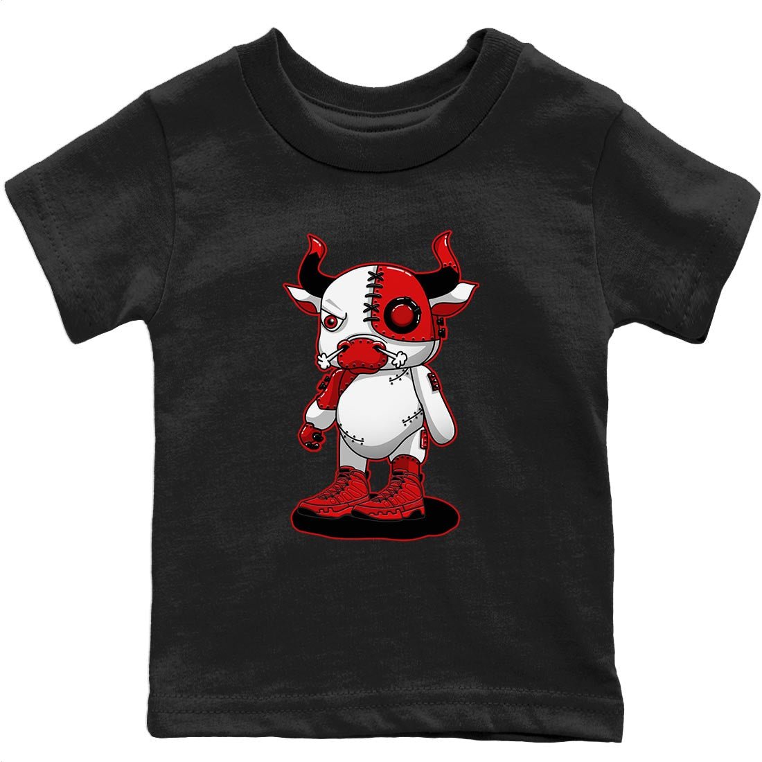 Jordan 9 Chile Red Sneaker Match Tees Cyborg Bull Sneaker Tees Jordan 9 Chile Red Sneaker Release Tees Kids Shirts