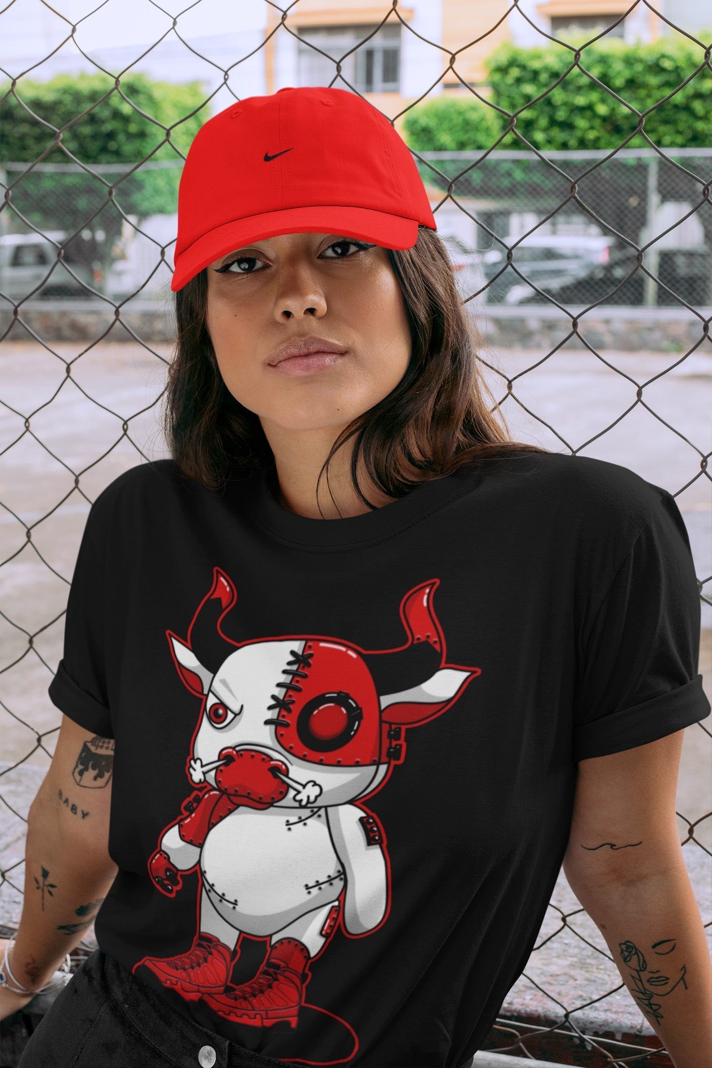 Jordan 9 Chile Red Sneaker Match Tees Cyborg Bull Sneaker Tees Jordan 9 Chile Red Sneaker Release Tees Unisex Shirts