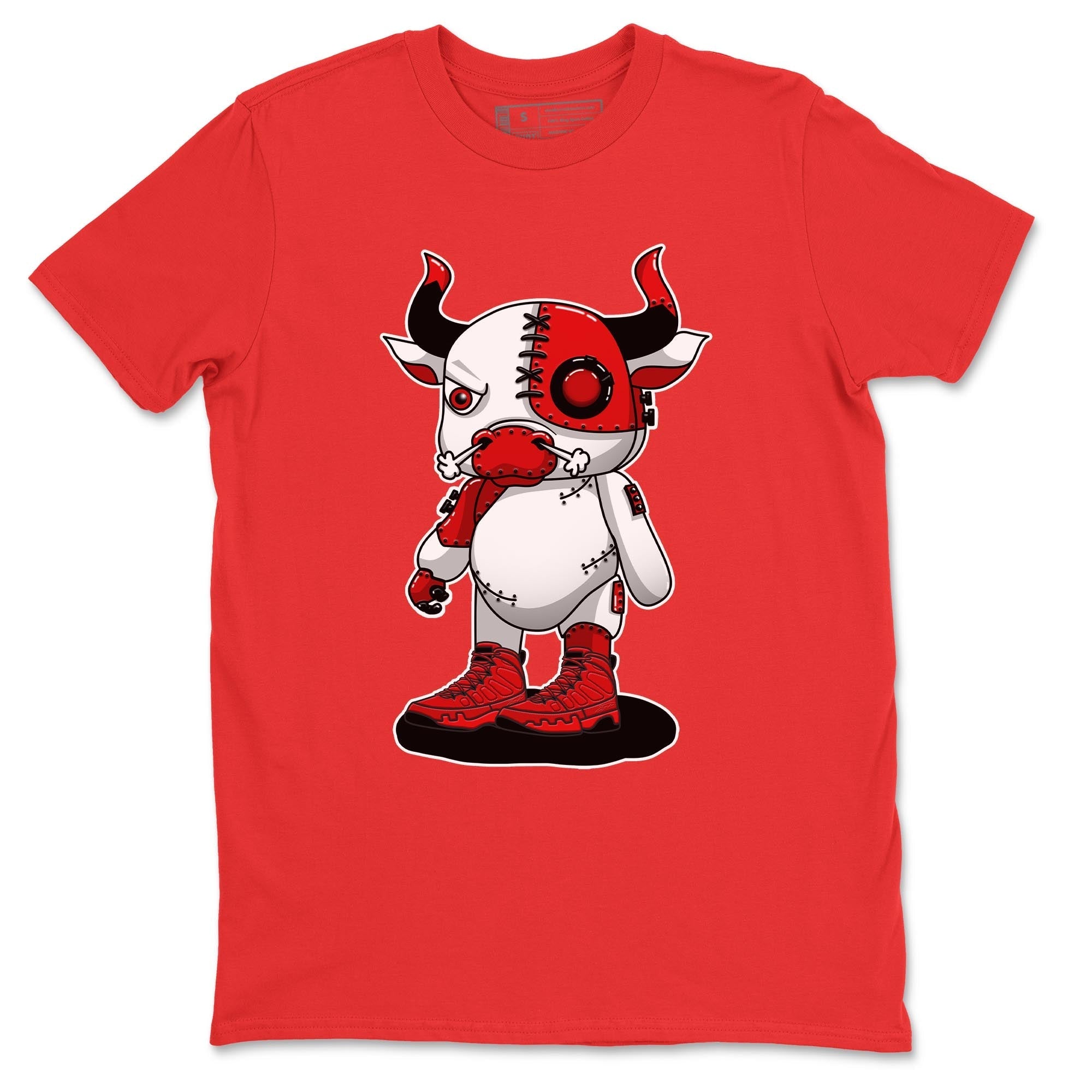 Jordan 9 Chile Red Sneaker Match Tees Cyborg Bull Sneaker Tees Jordan 9 Chile Red Sneaker Release Tees Unisex Shirts