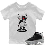 Jordan 9 Particle Grey Sneaker Match Tees Cyborg Bull Sneaker Tees Jordan 9 Particle Grey Sneaker Release Tees Kids Shirts