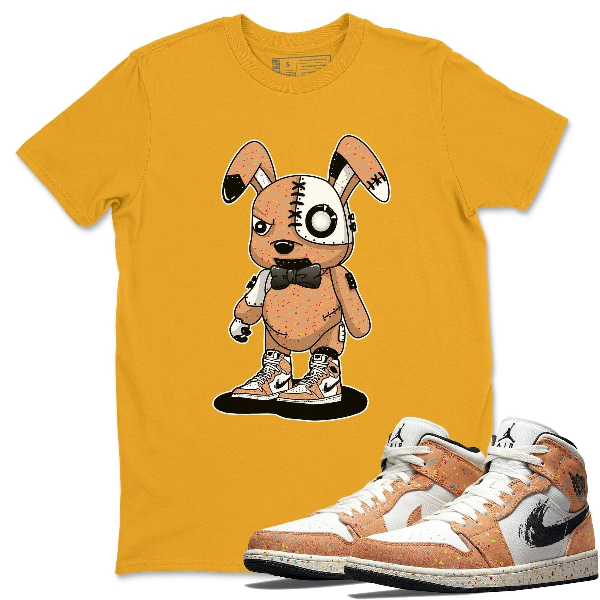 Jordan 1 Brushstroke Sneaker Match Tees Cyborg Bunny Sneaker Tees Jordan 1 Brushstroke Sneaker Release Tees Unisex Shirts