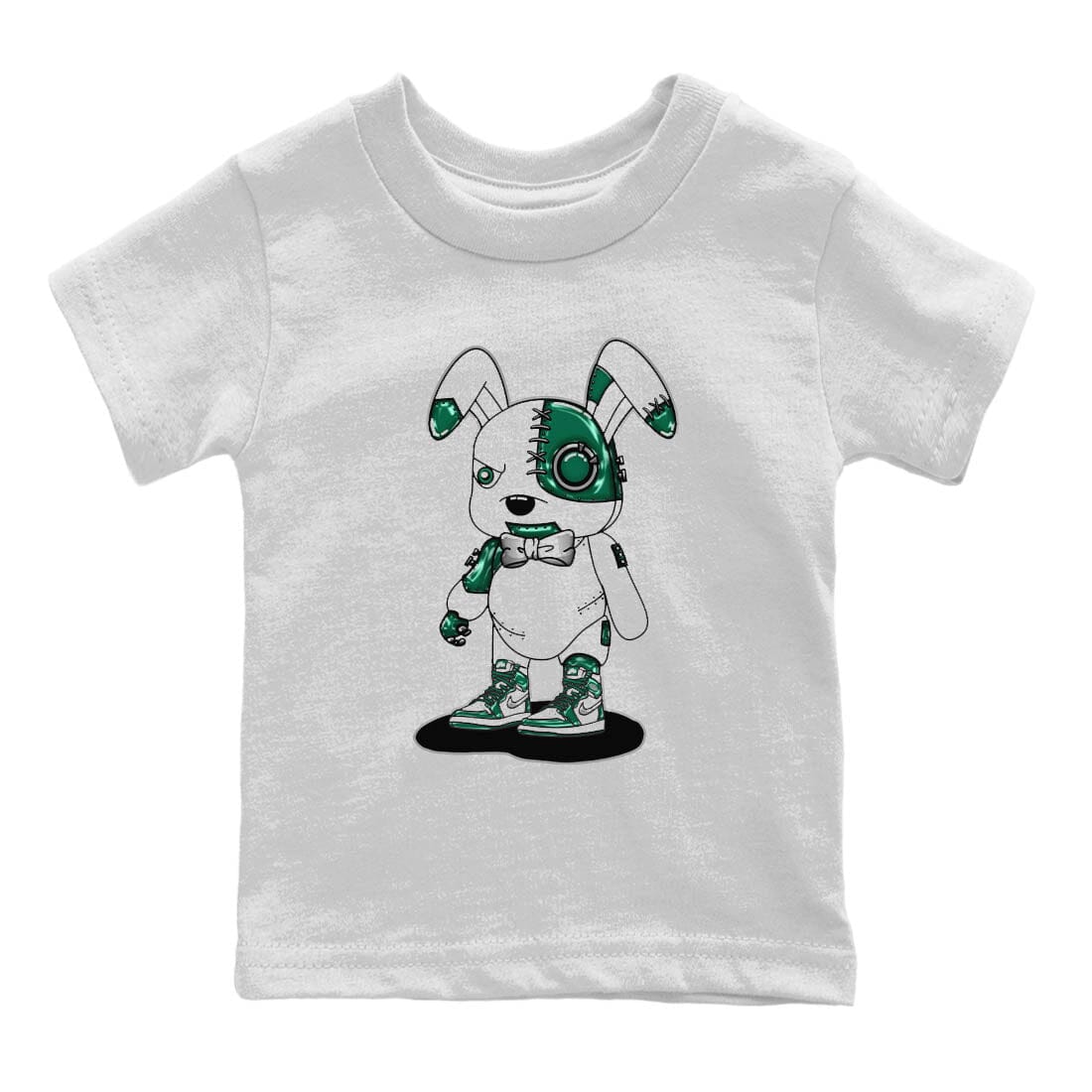 Jordan 1 Gorge Green Sneaker Match Tees Cyborg Bunny Sneaker Tees Jordan 1 Gorge Green Sneaker Release Tees Kids Shirts