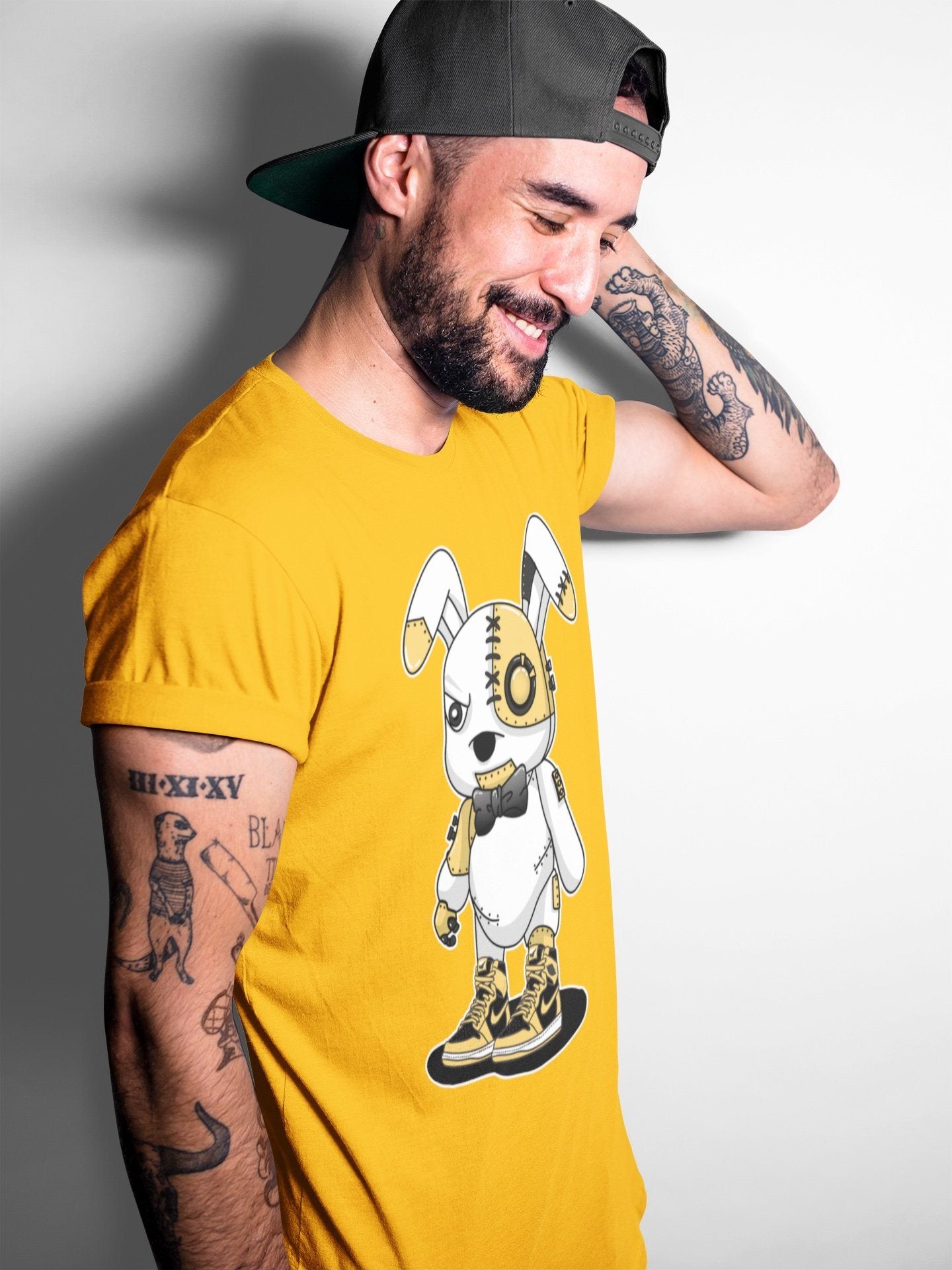 Jordan 1 Pollen Sneaker Match Tees Cyborg Bunny Sneaker Tees Jordan 1 Pollen Sneaker Release Tees Unisex Shirts