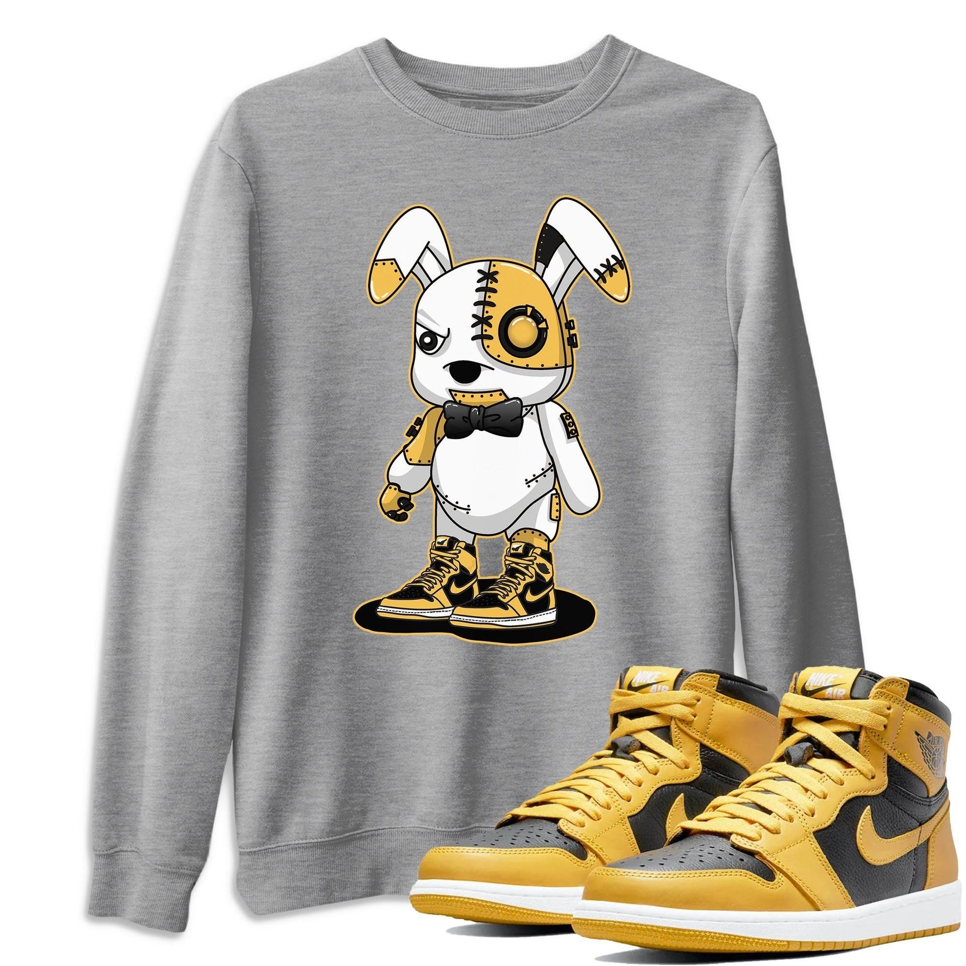Jordan 1 Pollen Sneaker Match Tees Cyborg Bunny Sneaker Tees Jordan 1 Pollen Sneaker Release Tees Unisex Shirts