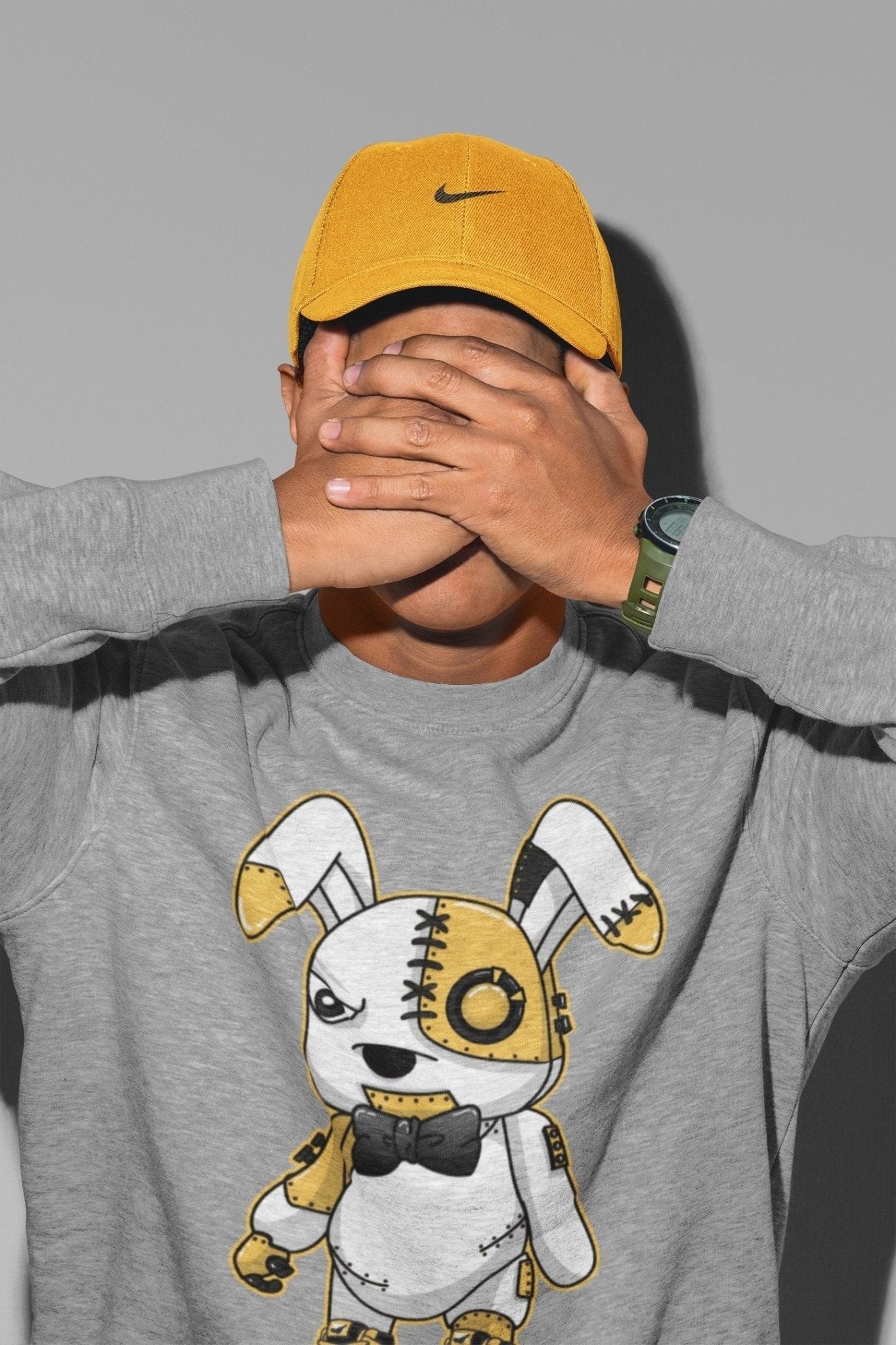 Jordan 1 Pollen Sneaker Match Tees Cyborg Bunny Sneaker Tees Jordan 1 Pollen Sneaker Release Tees Unisex Shirts