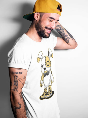Jordan 1 Pollen Sneaker Match Tees Cyborg Bunny Sneaker Tees Jordan 1 Pollen Sneaker Release Tees Unisex Shirts