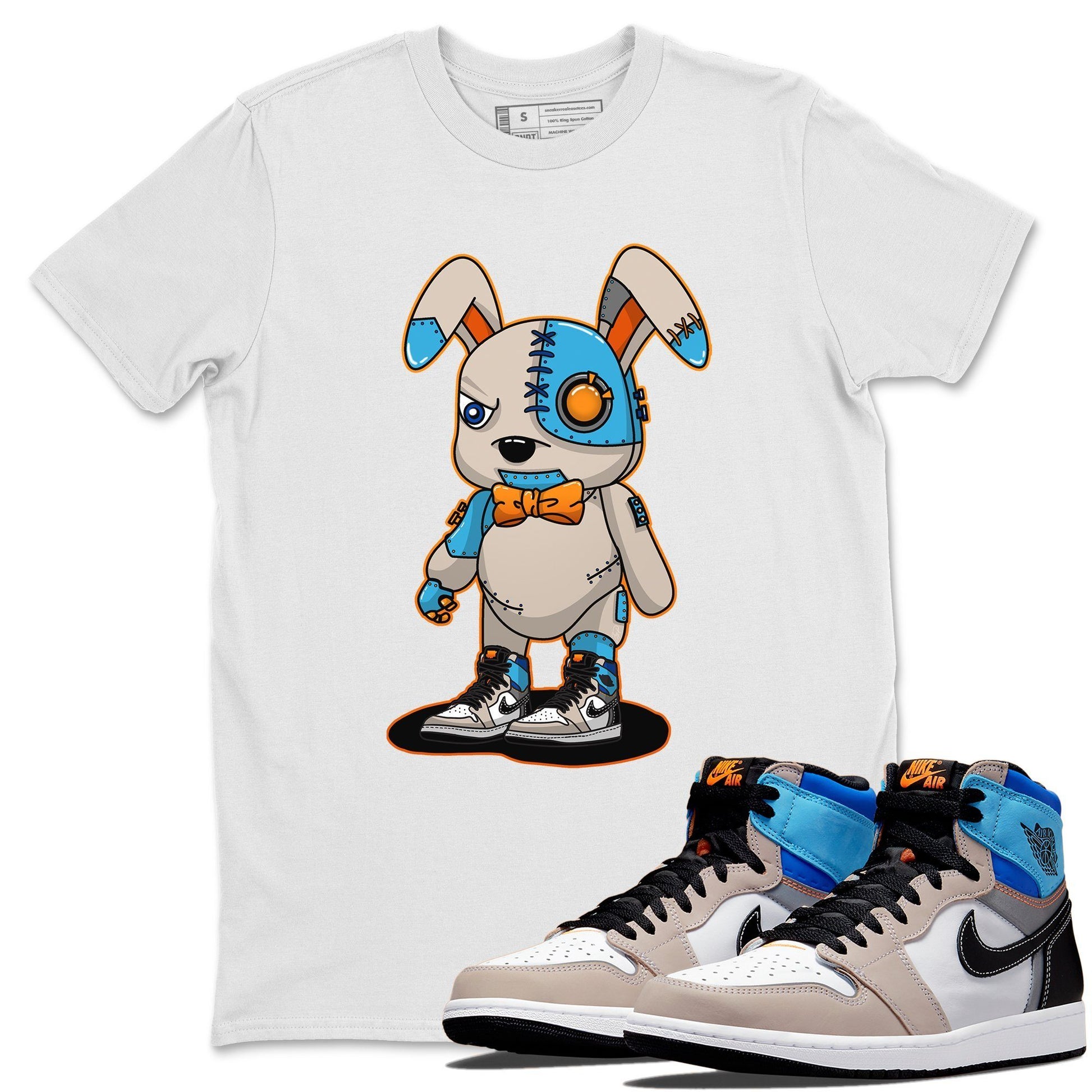 Jordan 1 Prototype Sneaker Match Tees Cyborg Bunny Sneaker Tees Jordan 1 Prototype Sneaker Release Tees Unisex Shirts