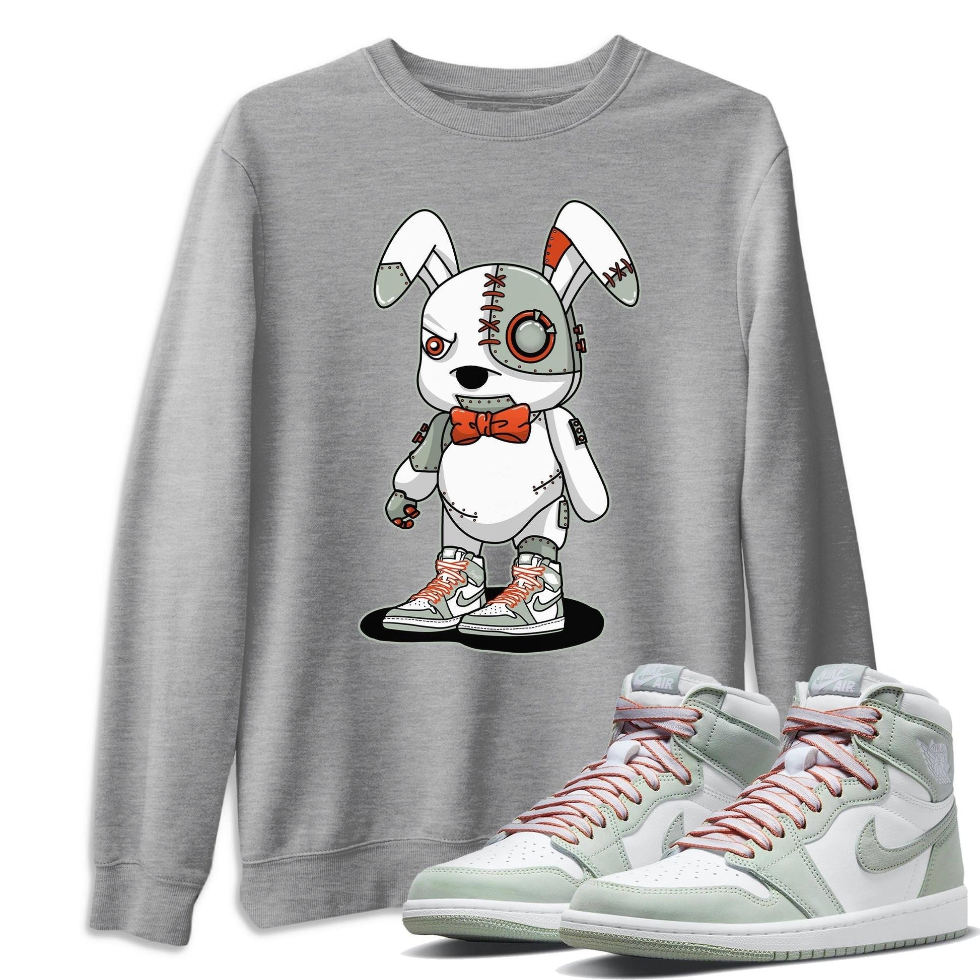 Jordan 1 Seafoam Sneaker Match Tees Cyborg Bunny Sneaker Tees Jordan 1 Seafoam Sneaker Release Tees Unisex Shirts