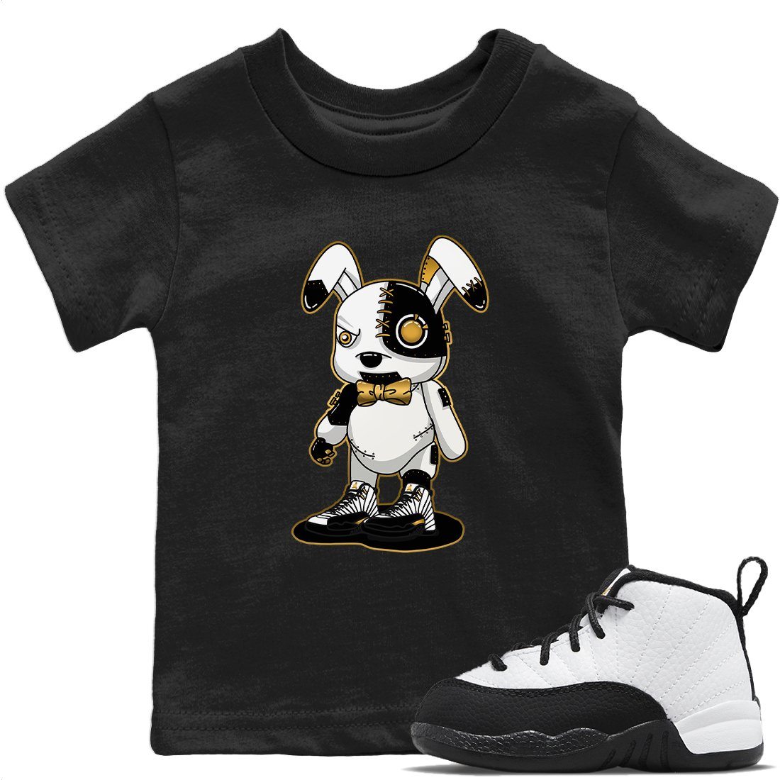 Jordan 12 Royalty Sneaker Match Tees Cyborg Bunny Sneaker Tees Jordan 12 Royalty Sneaker Release Tees Kids Shirts