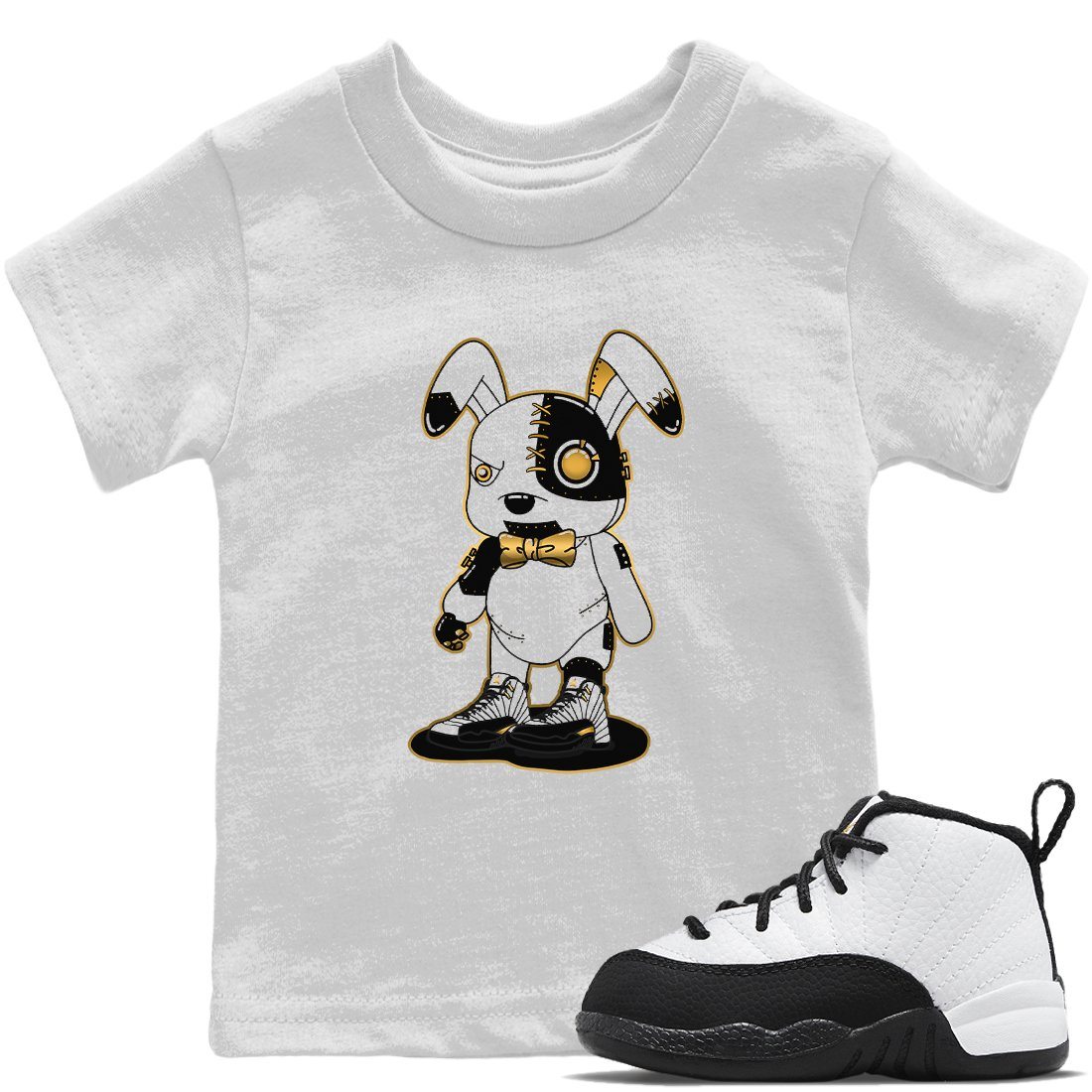 Jordan 12 Royalty Sneaker Match Tees Cyborg Bunny Sneaker Tees Jordan 12 Royalty Sneaker Release Tees Kids Shirts