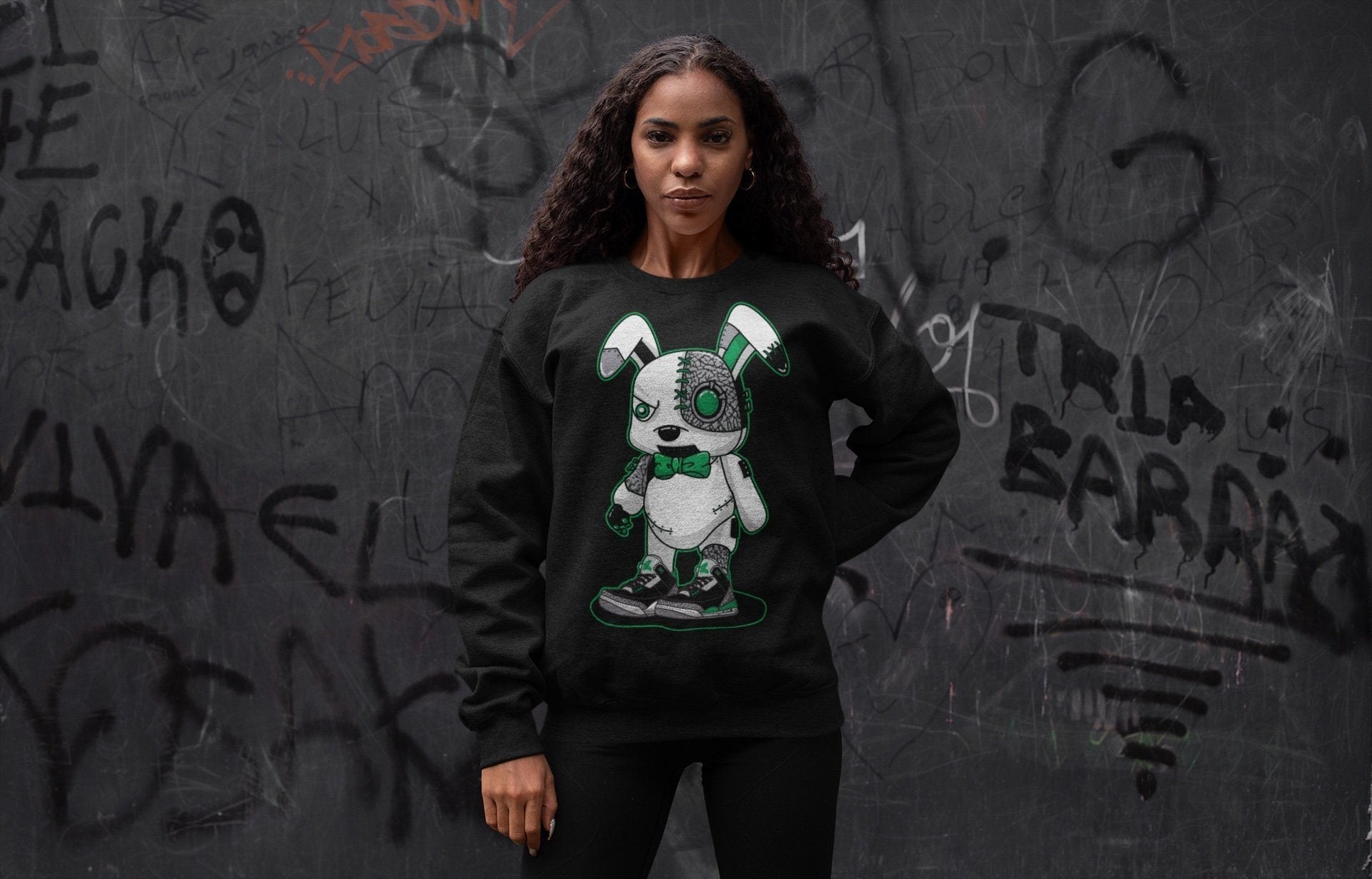 Jordan 3 Pine Green Sneaker Match Tees Cyborg Bunny Sneaker Tees Jordan 3 Pine Green Sneaker Release Tees Unisex Shirts