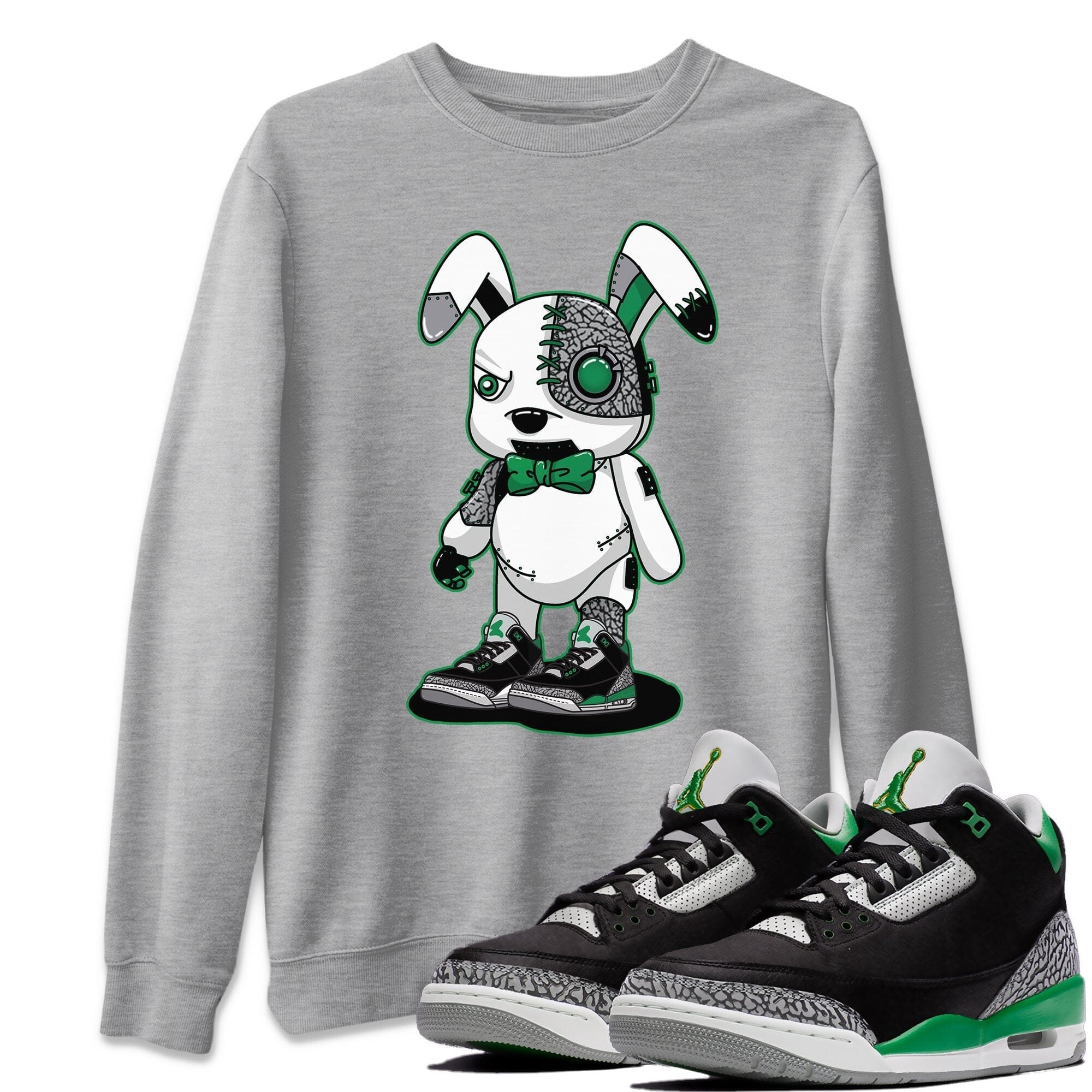 Jordan 3 Pine Green Sneaker Match Tees Cyborg Bunny Sneaker Tees Jordan 3 Pine Green Sneaker Release Tees Unisex Shirts