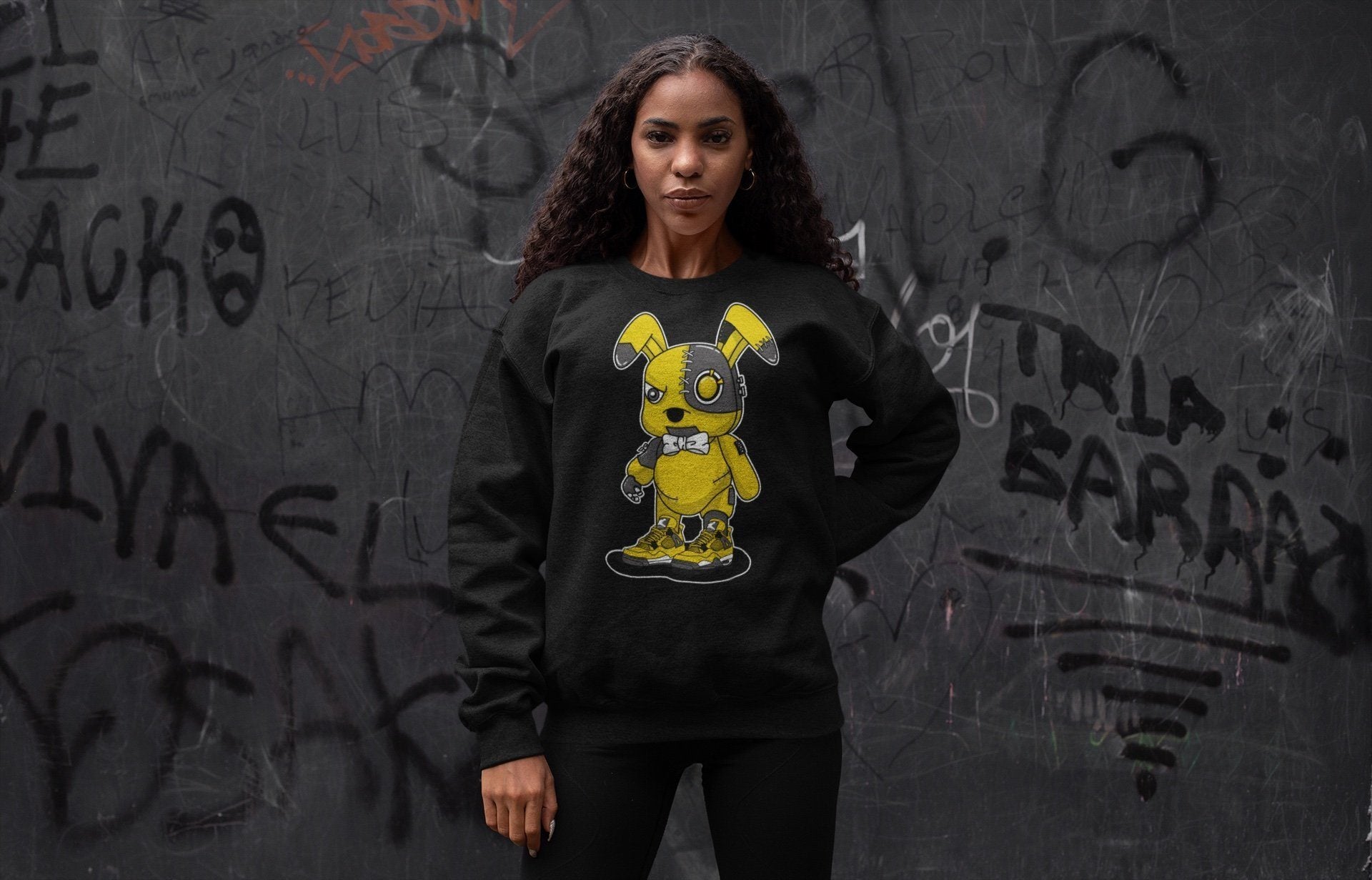 Jordan 4 Lightning Sneaker Match Tees Cyborg Bunny Sneaker Tees Jordan 4 Lightning Sneaker Release Tees Unisex Shirts