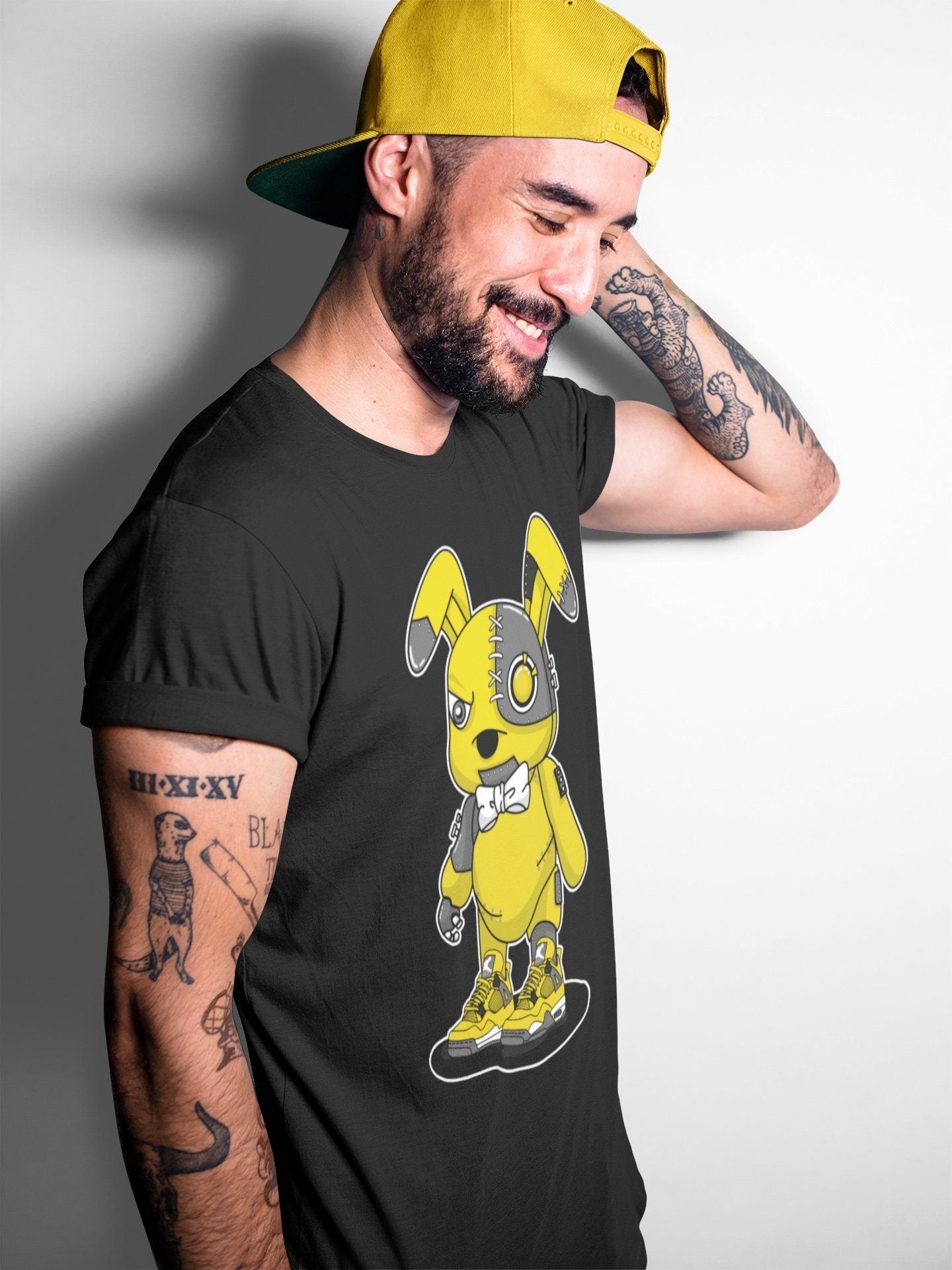 Jordan 4 Lightning Sneaker Match Tees Cyborg Bunny Sneaker Tees Jordan 4 Lightning Sneaker Release Tees Unisex Shirts