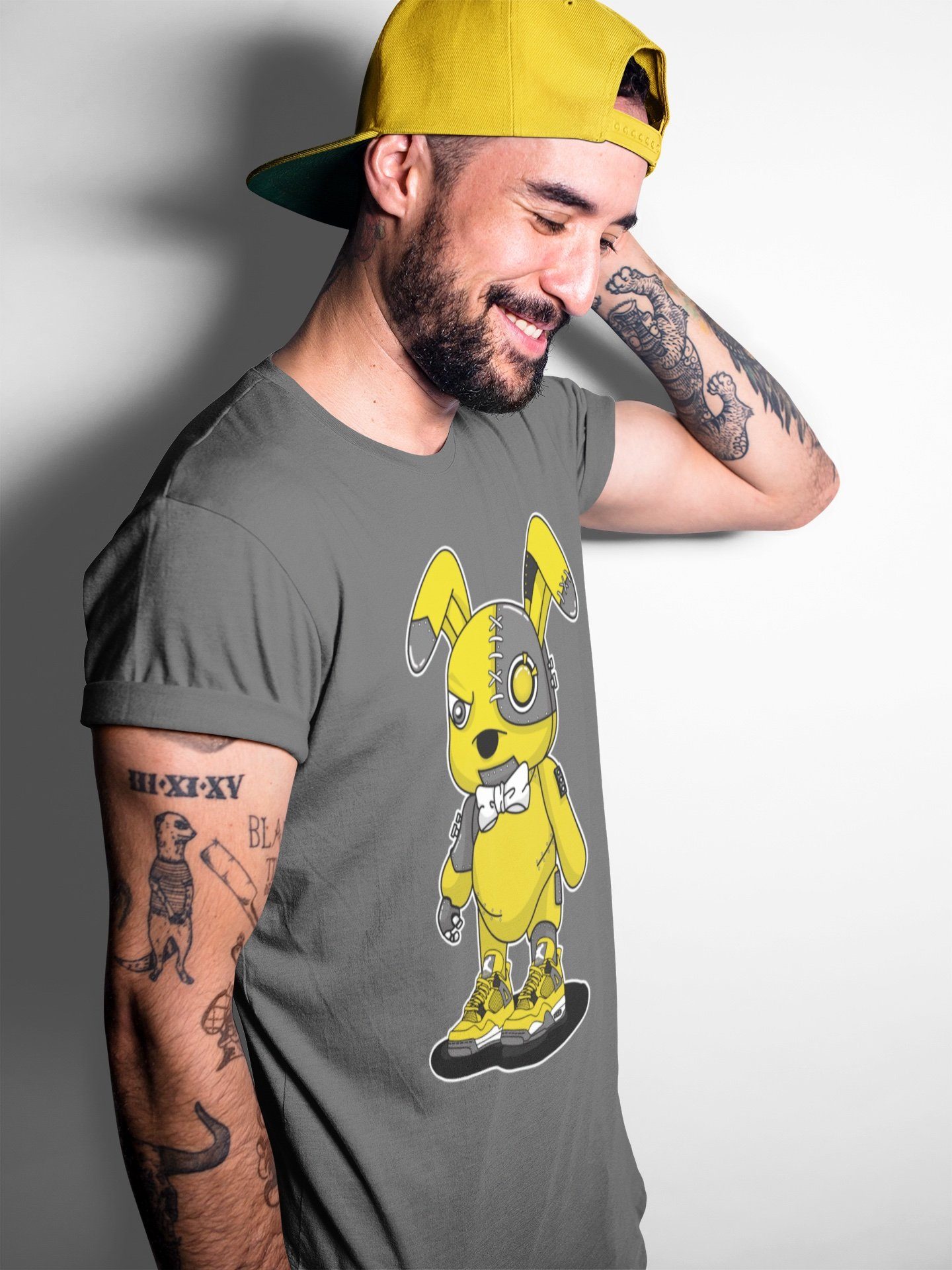 Jordan 4 Lightning Sneaker Match Tees Cyborg Bunny Sneaker Tees Jordan 4 Lightning Sneaker Release Tees Unisex Shirts