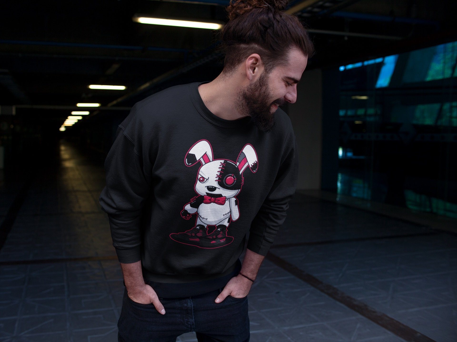 Jordan 4 Red Thunder Sneaker Match Tees Cyborg Bunny Sneaker Tees Jordan 4 Red Thunder Sneaker Release Tees Unisex Shirts
