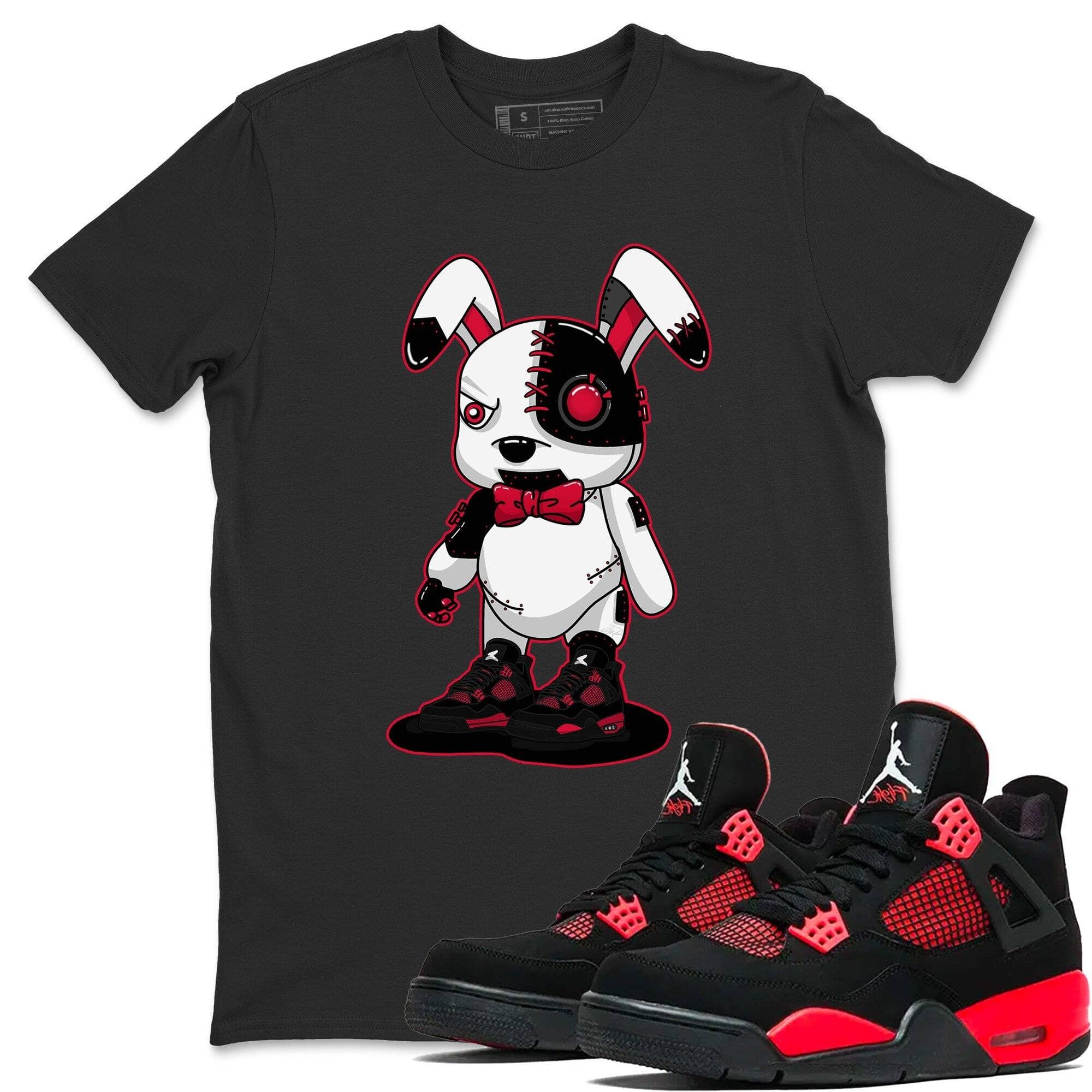 Jordan 4 Red Thunder Sneaker Match Tees Cyborg Bunny Sneaker Tees Jordan 4 Red Thunder Sneaker Release Tees Unisex Shirts