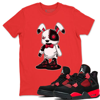 Jordan 4 Red Thunder Sneaker Match Tees Cyborg Bunny Sneaker Tees Jordan 4 Red Thunder Sneaker Release Tees Unisex Shirts