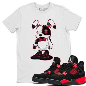 Jordan 4 Red Thunder Sneaker Match Tees Cyborg Bunny Sneaker Tees Jordan 4 Red Thunder Sneaker Release Tees Unisex Shirts