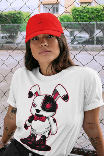 Jordan 4 Red Thunder Sneaker Match Tees Cyborg Bunny Sneaker Tees Jordan 4 Red Thunder Sneaker Release Tees Unisex Shirts
