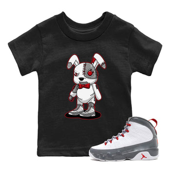 Jordan 9 Fire Red Sneaker Match Tees Cyborg Bunny Sneaker Tees Jordan 9 Fire Red Sneaker Release Tees Kids Shirts