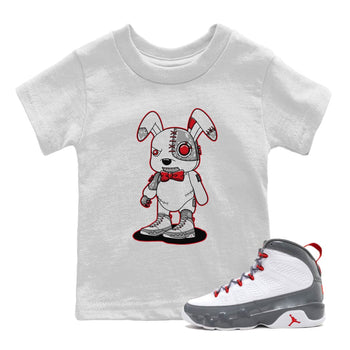 Jordan 9 Fire Red Sneaker Match Tees Cyborg Bunny Sneaker Tees Jordan 9 Fire Red Sneaker Release Tees Kids Shirts