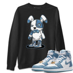 Jordan 1 Denim Sneaker Match Tees Cyborg Bunny Sneaker Tees Jordan 1 Denim Sneaker Release Tees Unisex Shirts