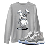 Jordan 11 Cool Grey Sneaker Match Tees Cyborg Bunny Sneaker Tees Jordan 11 Cool Grey Sneaker Release Tees Unisex Shirts