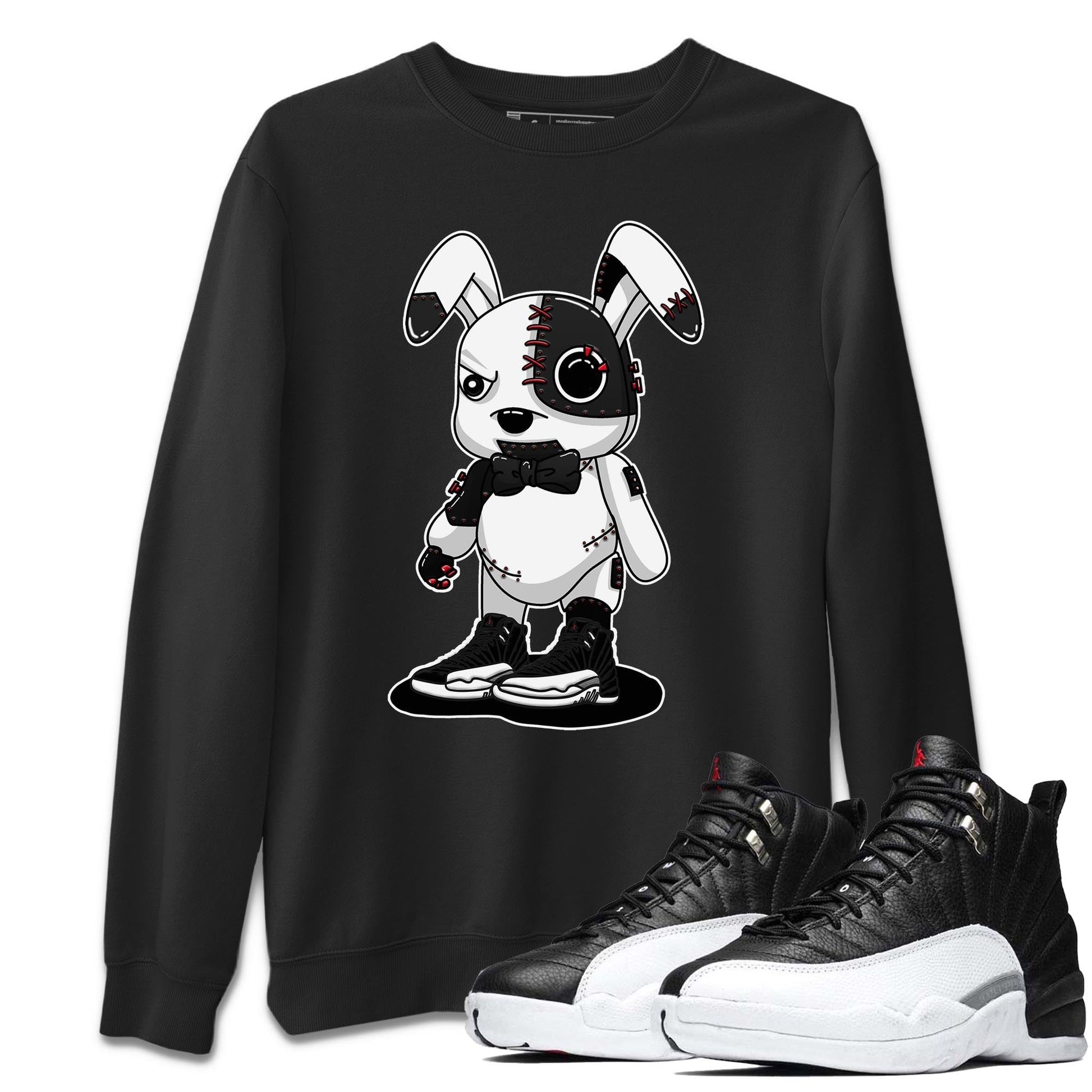 Jordan 12 Playoffs Sneaker Match Tees Cyborg Bunny Sneaker Tees Jordan 12 Playoffs Sneaker Release Tees Unisex Shirts