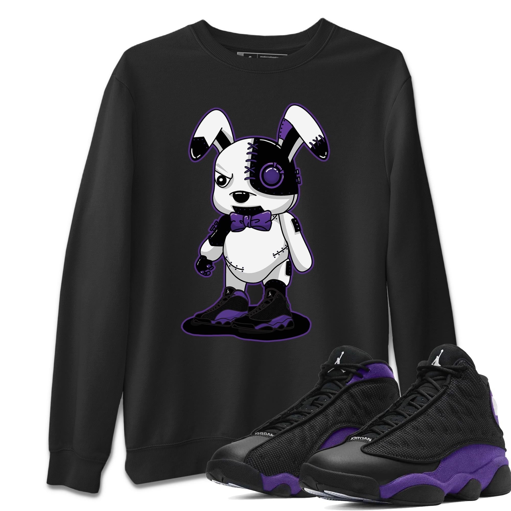 Jordan 13 Court Purple Sneaker Match Tees Cyborg Bunny Sneaker Tees Jordan 13 Court Purple Sneaker Release Tees Unisex Shirts
