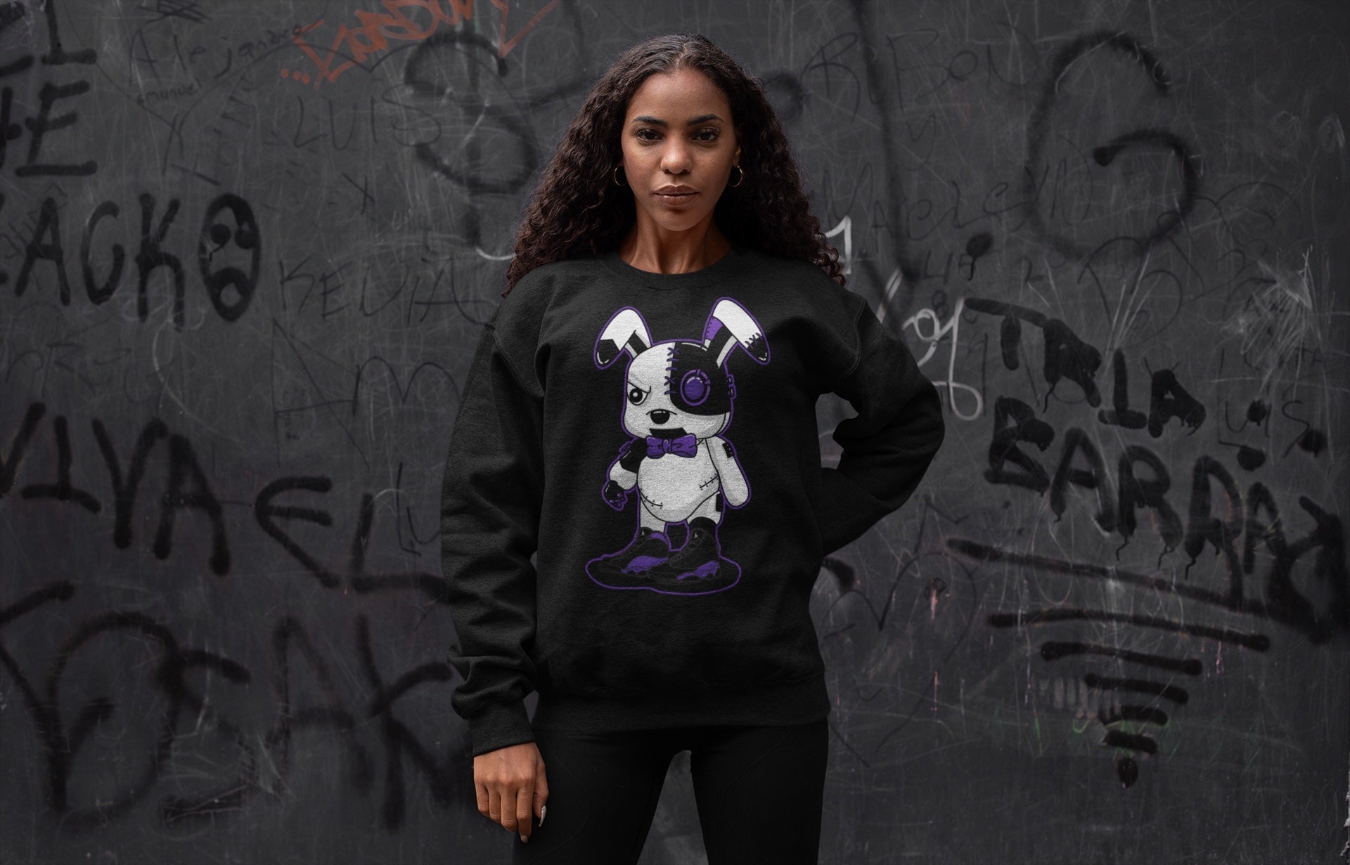 Jordan 13 Court Purple Sneaker Match Tees Cyborg Bunny Sneaker Tees Jordan 13 Court Purple Sneaker Release Tees Unisex Shirts