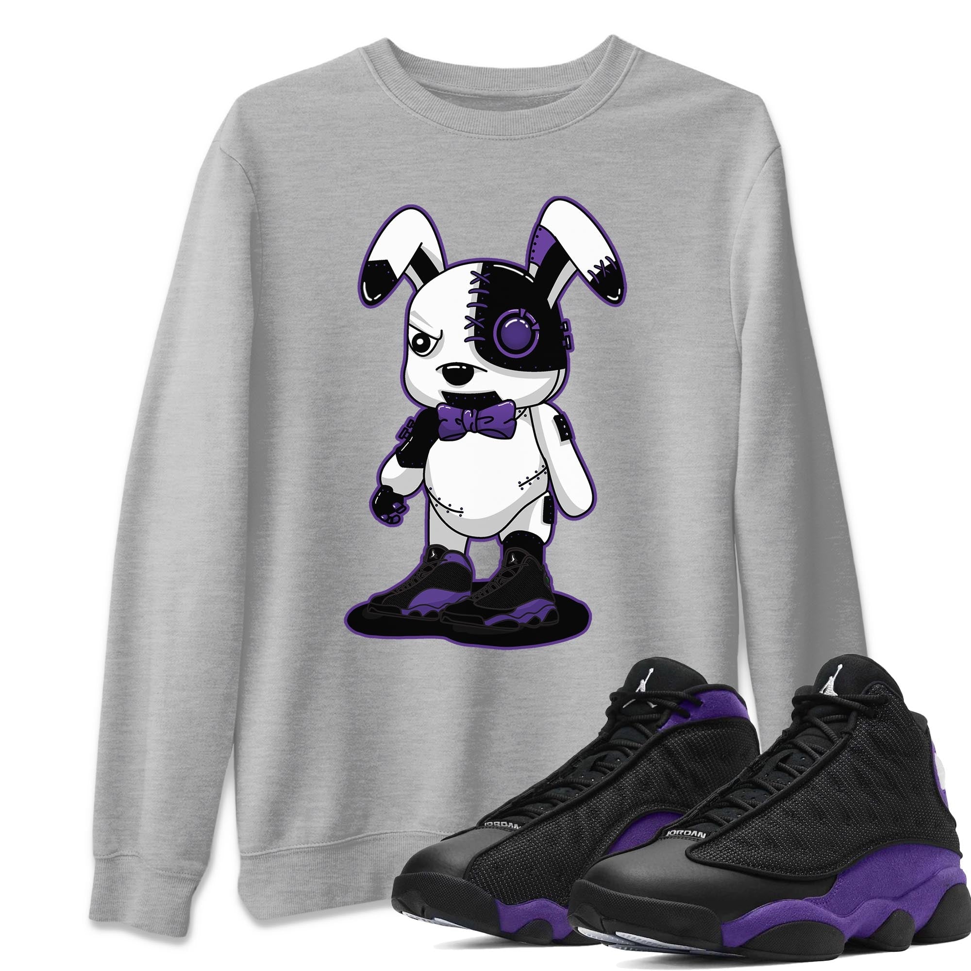 Jordan 13 Court Purple Sneaker Match Tees Cyborg Bunny Sneaker Tees Jordan 13 Court Purple Sneaker Release Tees Unisex Shirts