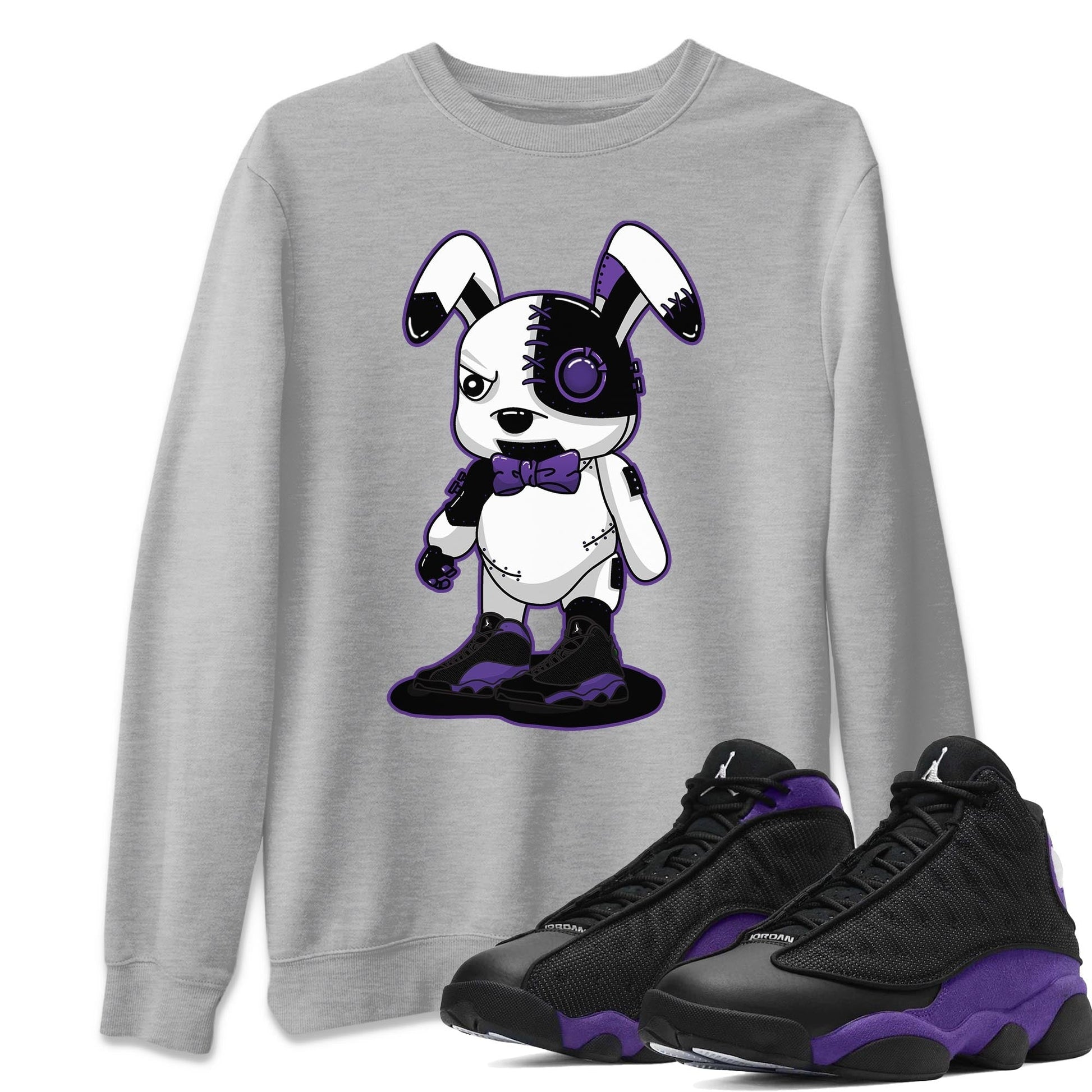 Jordan 13 Court Purple Sneaker Match Tees Cyborg Bunny Sneaker Tees Jordan 13 Court Purple Sneaker Release Tees Unisex Shirts