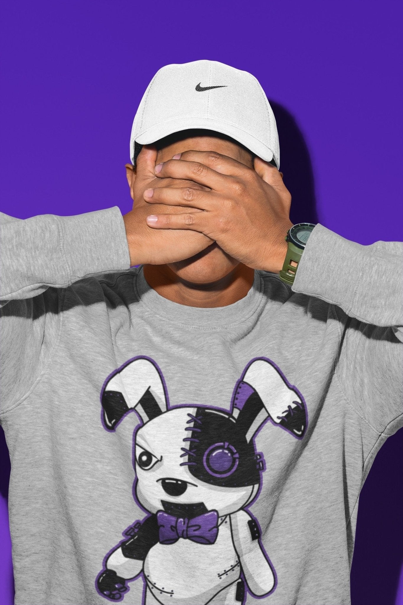 Jordan 13 Court Purple Sneaker Match Tees Cyborg Bunny Sneaker Tees Jordan 13 Court Purple Sneaker Release Tees Unisex Shirts
