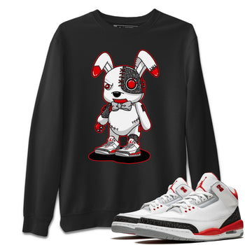 Jordan 3 Fire Red Sneaker Match Tees Cyborg Bunny Sneaker Tees Jordan 3 Fire Red Sneaker Release Tees Unisex Shirts