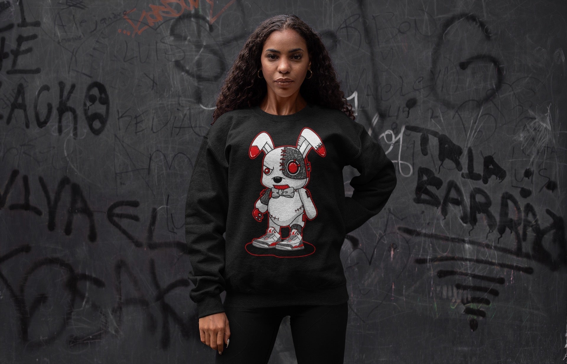 Jordan 3 Fire Red Sneaker Match Tees Cyborg Bunny Sneaker Tees Jordan 3 Fire Red Sneaker Release Tees Unisex Shirts