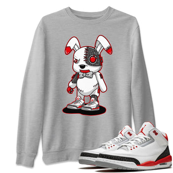 Jordan 3 Fire Red Sneaker Match Tees Cyborg Bunny Sneaker Tees Jordan 3 Fire Red Sneaker Release Tees Unisex Shirts