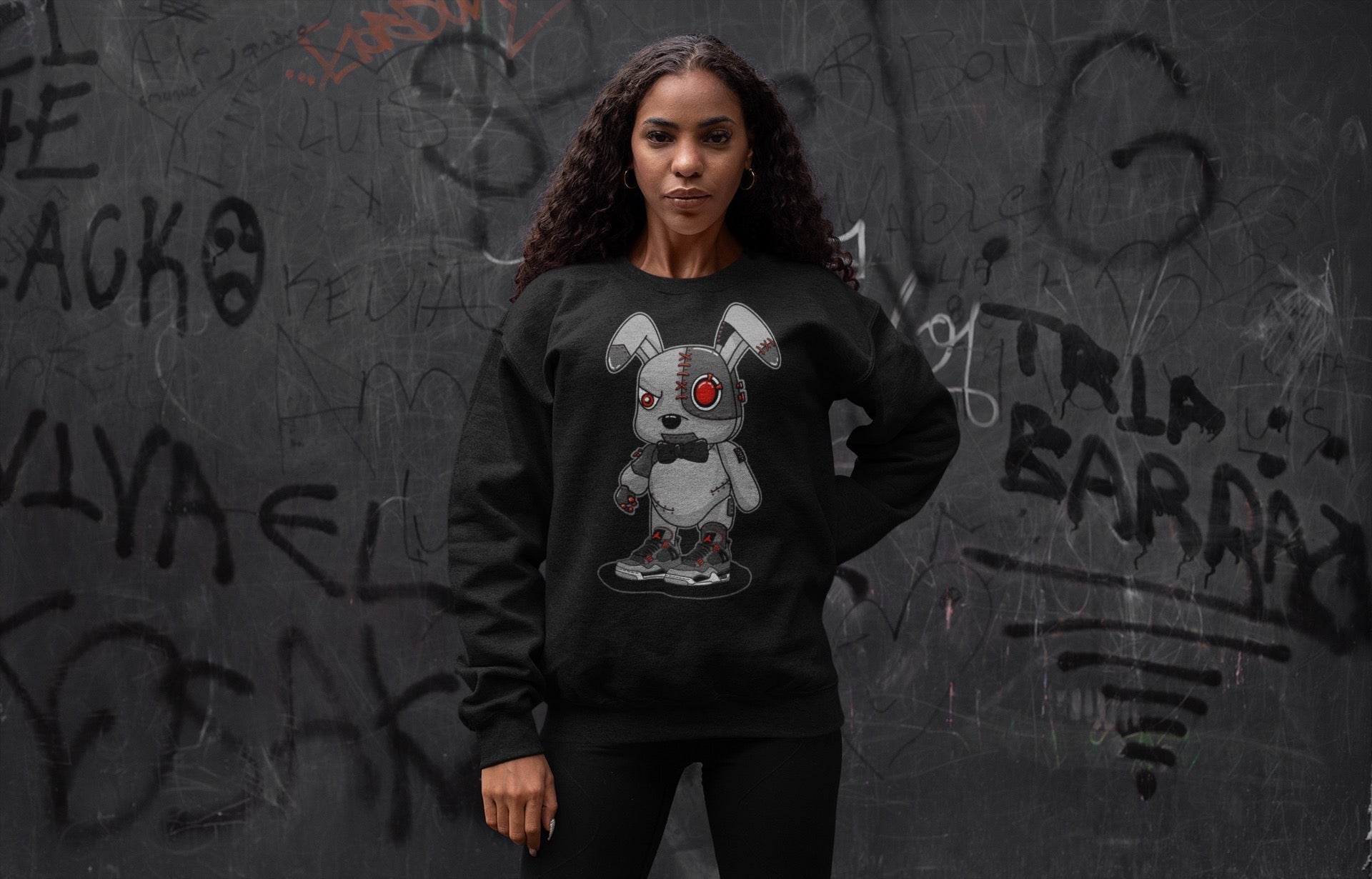 Jordan 4 Infrared Sneaker Match Tees Cyborg Bunny Sneaker Tees Jordan 4 Infrared Sneaker Release Tees Unisex Shirts