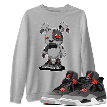 Jordan 4 Infrared Sneaker Match Tees Cyborg Bunny Sneaker Tees Jordan 4 Infrared Sneaker Release Tees Unisex Shirts