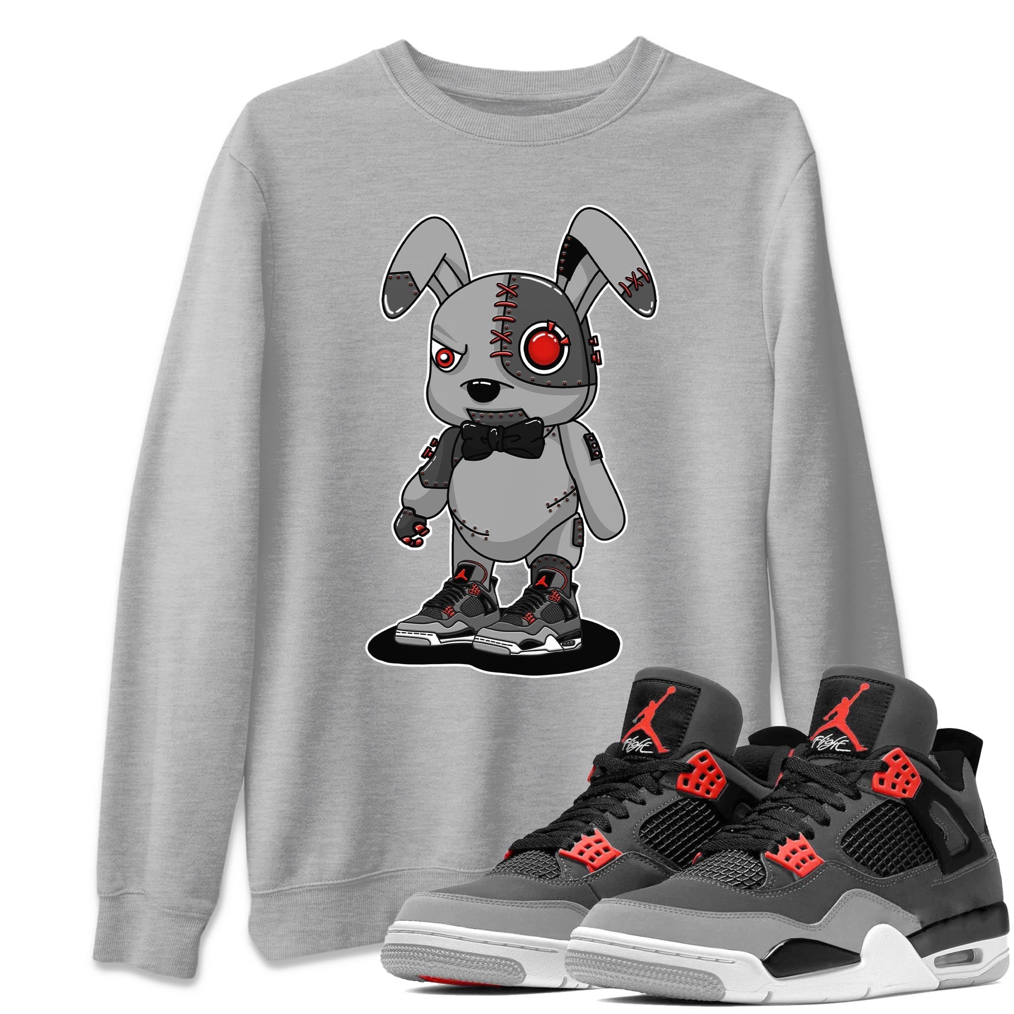 Jordan 4 Infrared Sneaker Match Tees Cyborg Bunny Sneaker Tees Jordan 4 Infrared Sneaker Release Tees Unisex Shirts